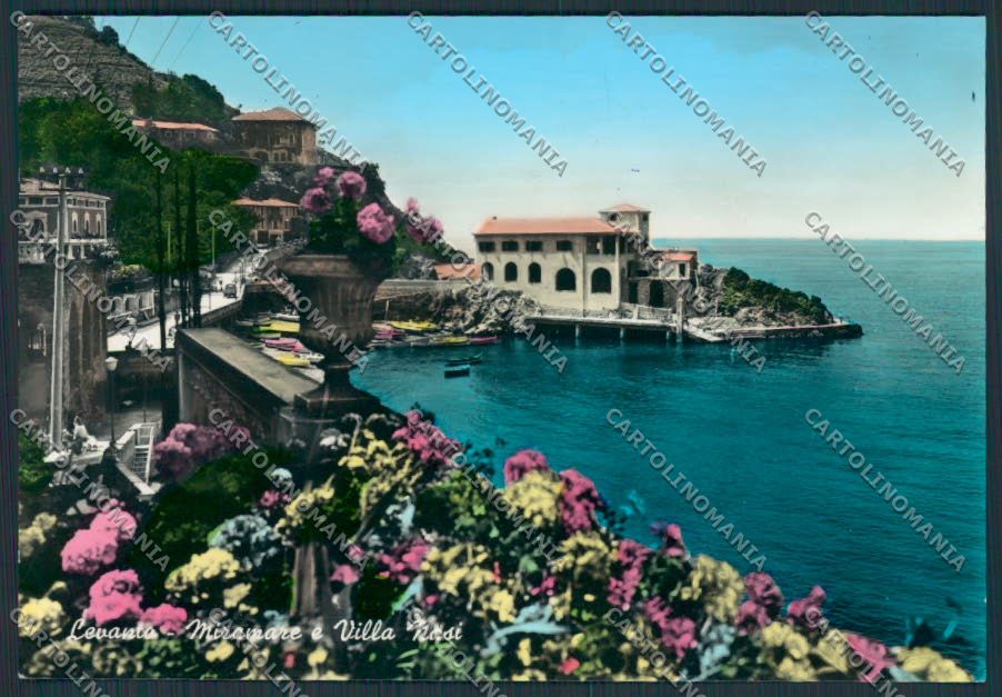 La Spezia Levanto Miramare Villa Nasi foto FG cartolina BB2025 – fronte