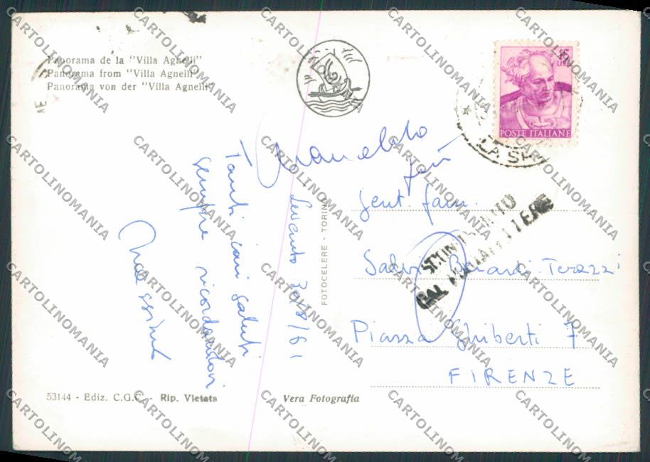 La Spezia Levanto Villa Agnelli foto FG cartolina BB2039 – retro