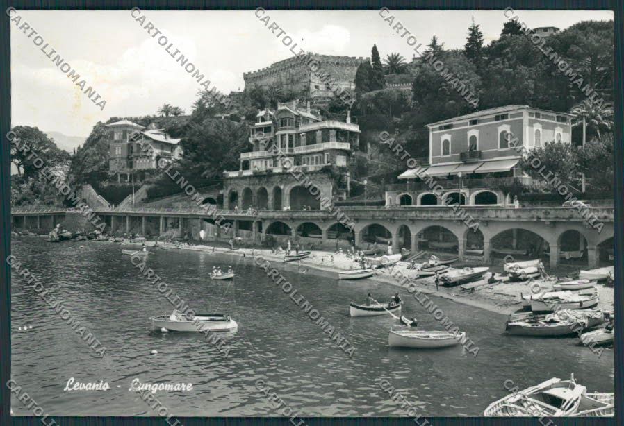 La Spezia Levanto Lungomare Barche foto FG cartolina BB2048 – fronte