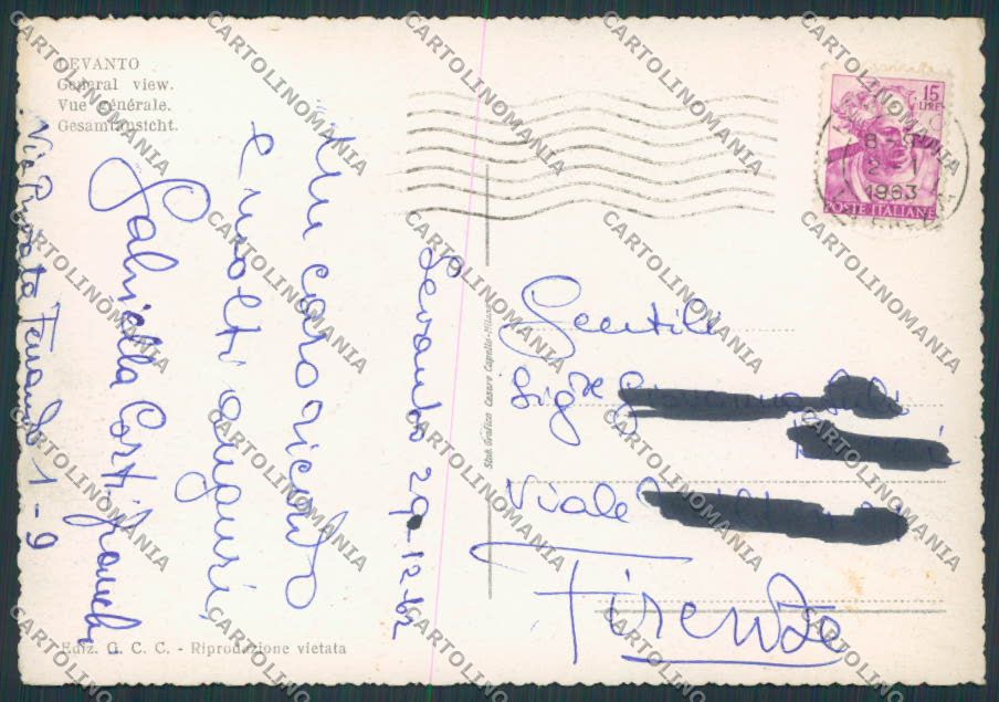 La Spezia Levanto Panorama FG cartolina BB2062 – retro