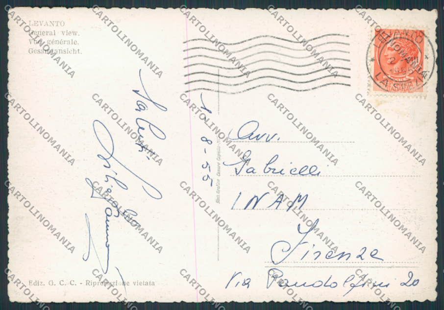 La Spezia Levanto Panorama FG cartolina BB2069 – retro