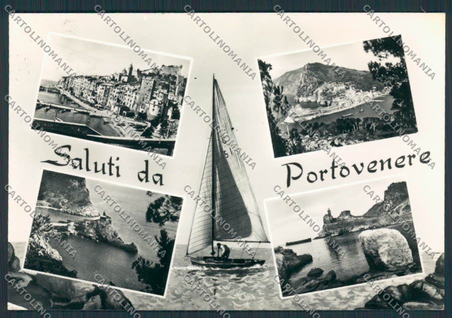 La Spezia Portovenere saluti da foto FG cartolina BB2073 – fronte