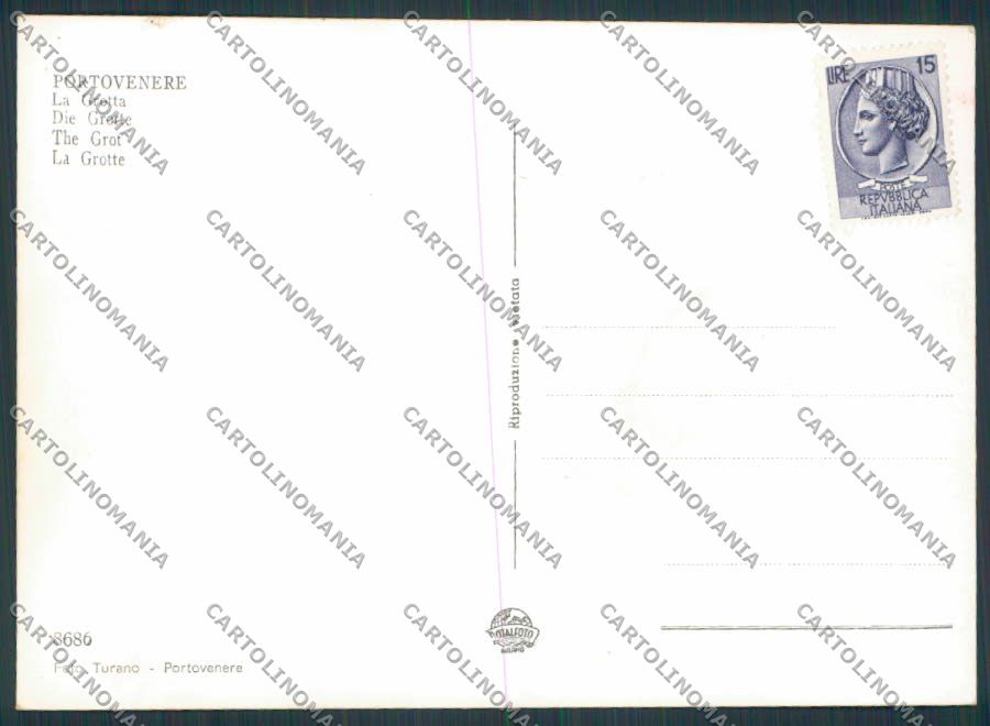La Spezia Portovenere la Grotta foto FG cartolina BB2074 – retro