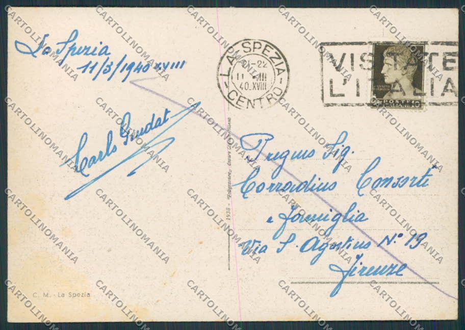 La Spezia Portovenere Castello FG cartolina BB2076 – retro