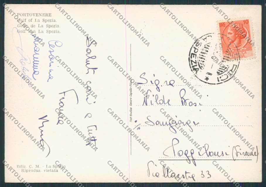 La Spezia Portovenere FG cartolina BB2077 – retro