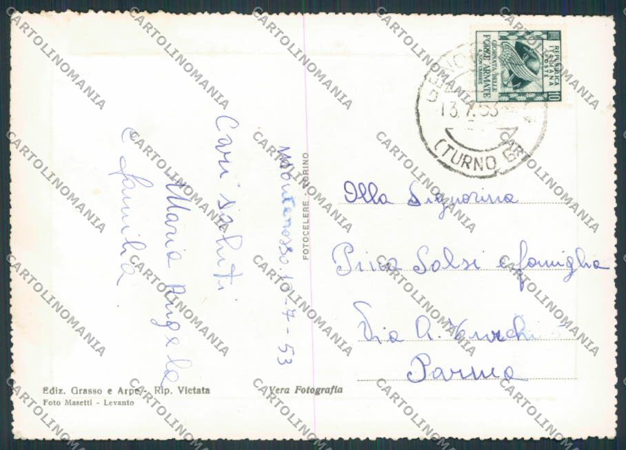 La Spezia Monterosso Colle dei Capuccini foto FG cartolina BB2078 – retro