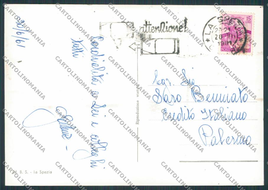 La Spezia Lerici saluti da Vedutine foto FG cartolina BB2102 – retro