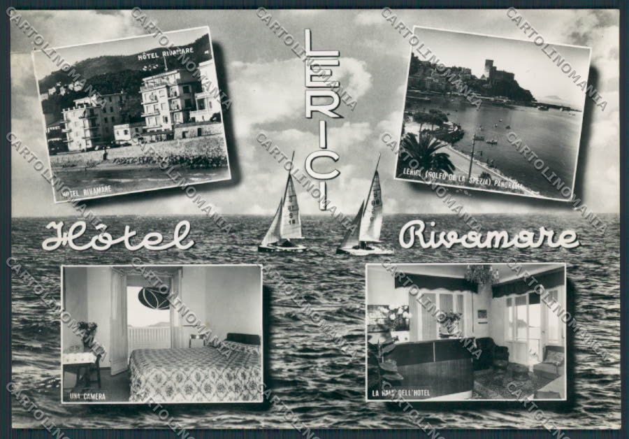 La Spezia Lerici Hotel Rivamare STRAPPINO foto FG cartolina BB2104 – fronte