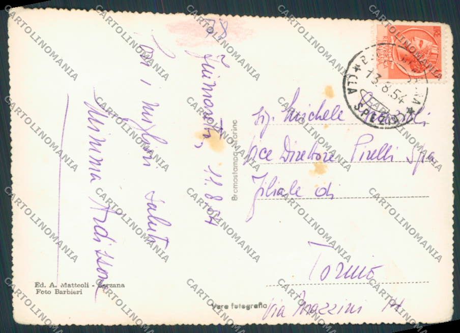 La Spezia Bocca di Magra Foce Monti Apuani foto FG cartolina BB2141 – retro