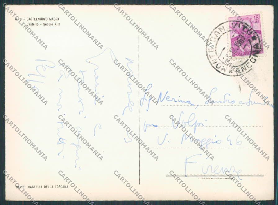La Spezia Castelnuovo Magra Castello FG cartolina BB2146 – retro