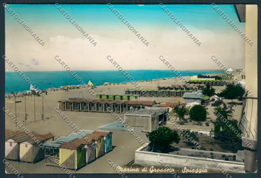 Grosseto Marina di Spiaggia foto FG cartolina BB2155 – fronte