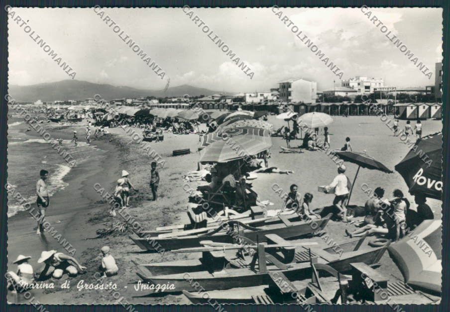 Grosseto Marina di Spiaggia foto FG cartolina BB2169 – fronte