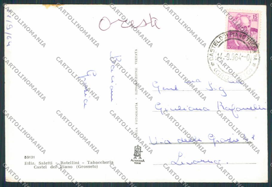 Grosseto Castel del Piano la Lucciola foto FG cartolina BB2236 – retro