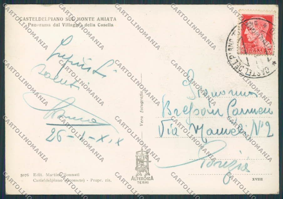 Grosseto Castel del Piano Villaggio della Casella foto FG cartolina BB2237 – retro