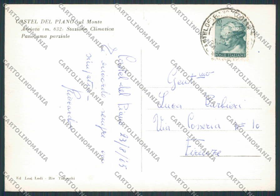 Grosseto Castel del Piano Panorama FG cartolina BB2249 – retro