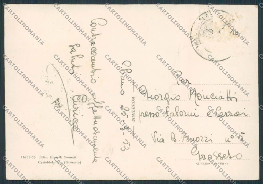 Grosseto Castel del Piano Villaggio delle Ciaccine FG cartolina BB2253 – retro