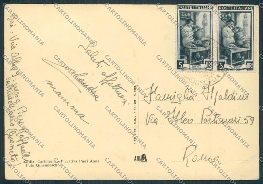 Grosseto Castel del Piano Panorama FG cartolina BB2260 – retro