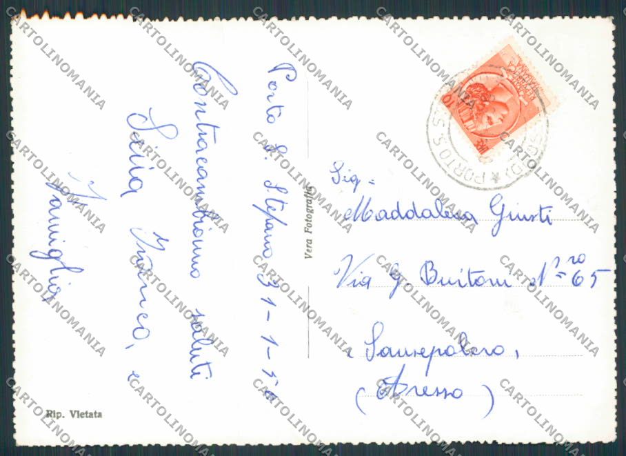 Grosseto Porto Santo Stefano Postale Isola del Giglio foto FG cartolina BB2261 – retro