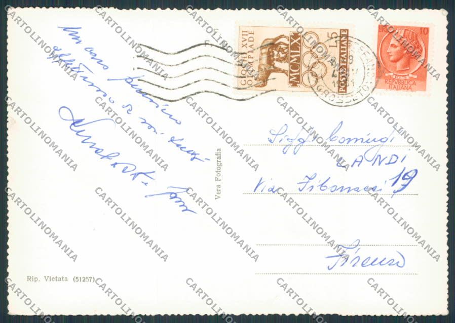 Grosseto Porto Santo Stefano Cala Piccola foto FG cartolina BB2268 – retro