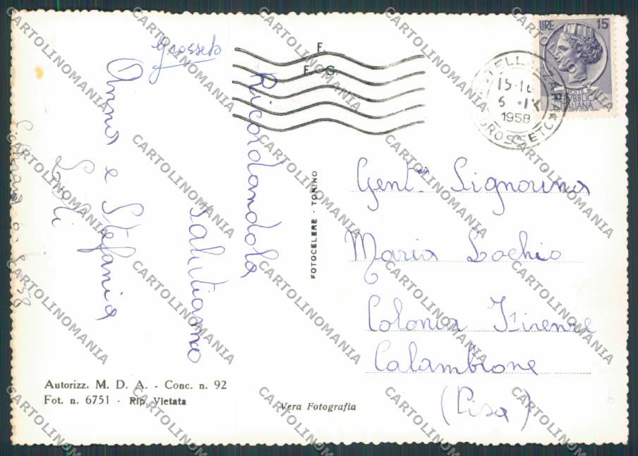 Grosseto Castell'Azzara Panorama foto FG cartolina BB2312 – retro