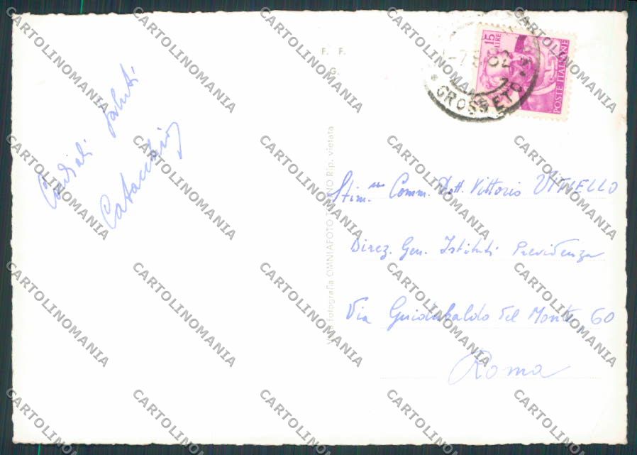 Grosseto Castell'Azzara Panorama foto FG cartolina BB2318 – retro