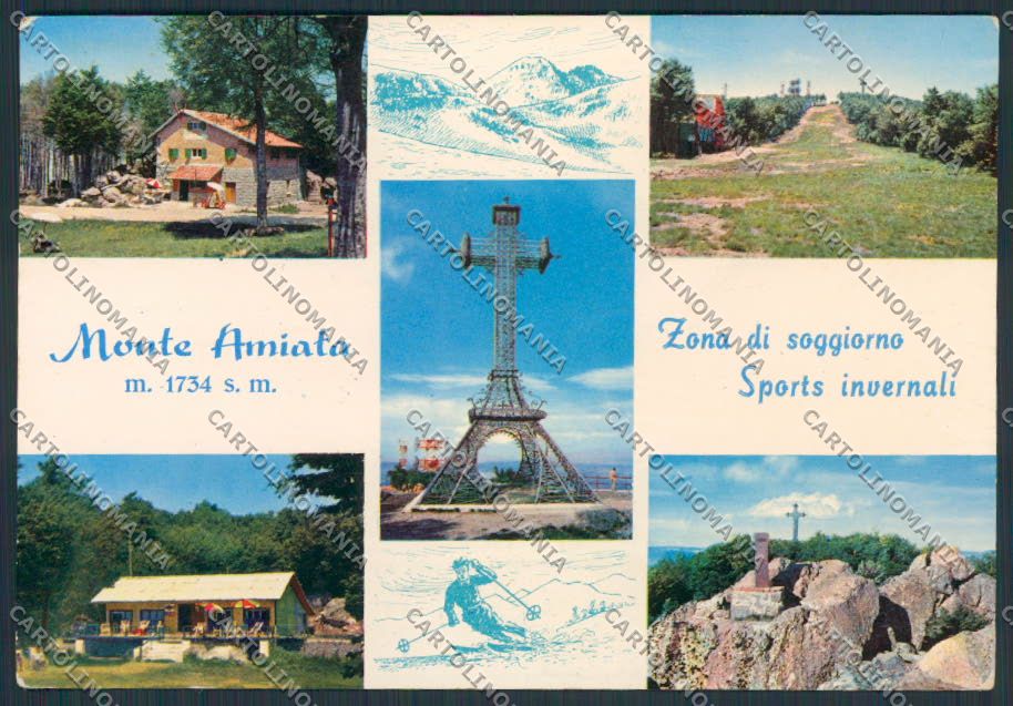 Grosseto Monte Amiata Sci foto FG cartolina BB2345 – fronte