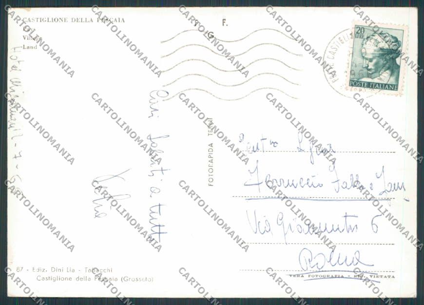 Grosseto Castiglione della Pescaia Paese Alto foto FG cartolina BB2392 – retro