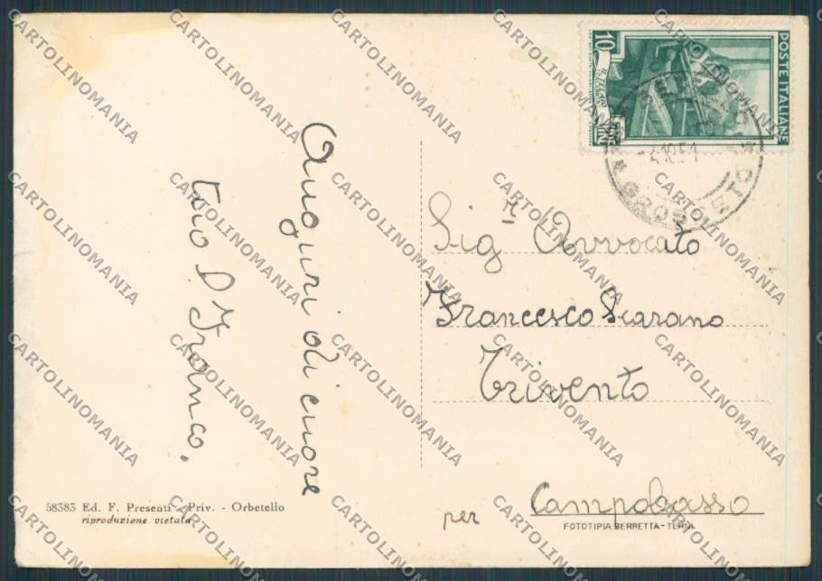 Grosseto Orbetello Panorama FG cartolina BB2433 – retro