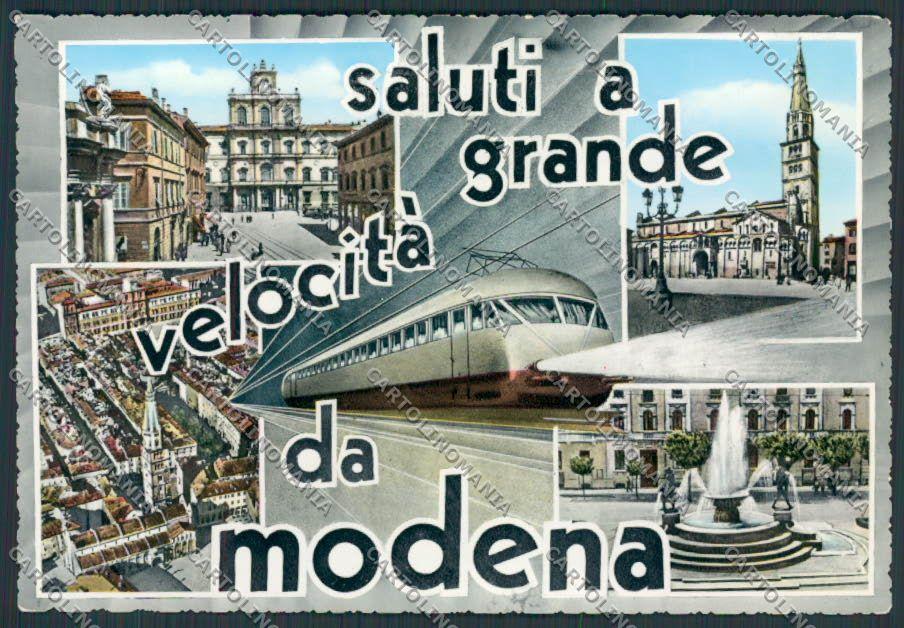 Modena Città saluti a grande velocità foto FG cartolina BB2435 – fronte