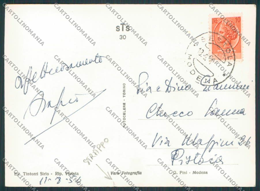 Modena Sestola Corriera STRAPPINO foto FG cartolina BB2446 – retro