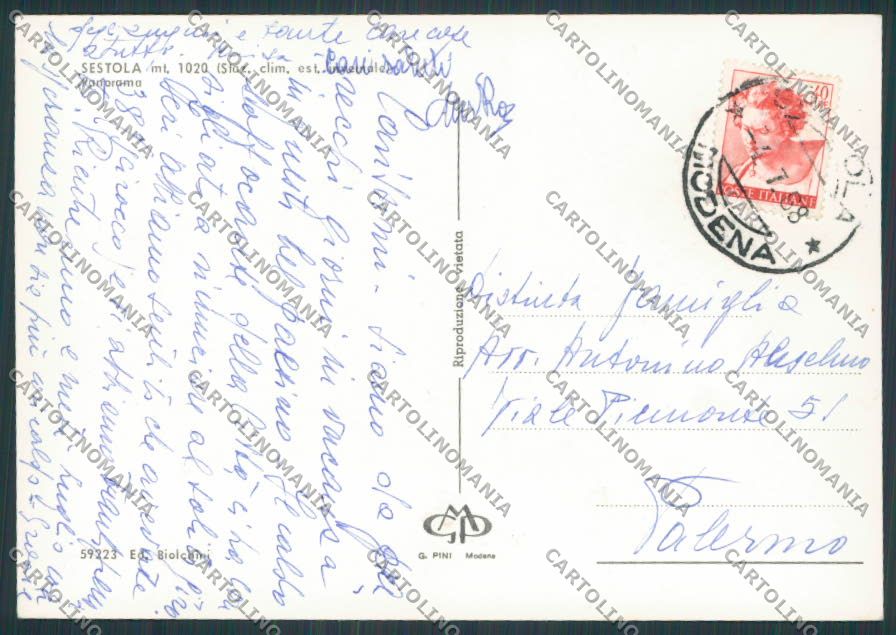 Modena Sestola Panorama foto FG cartolina BB2450 – retro