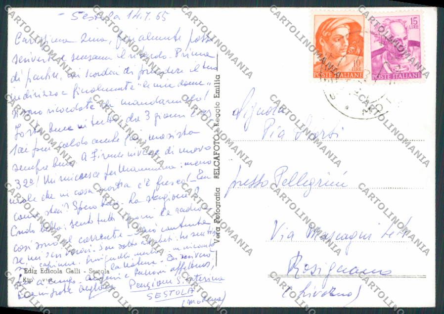 Modena Sestola Pian del Falco foto FG cartolina BB2453 – retro