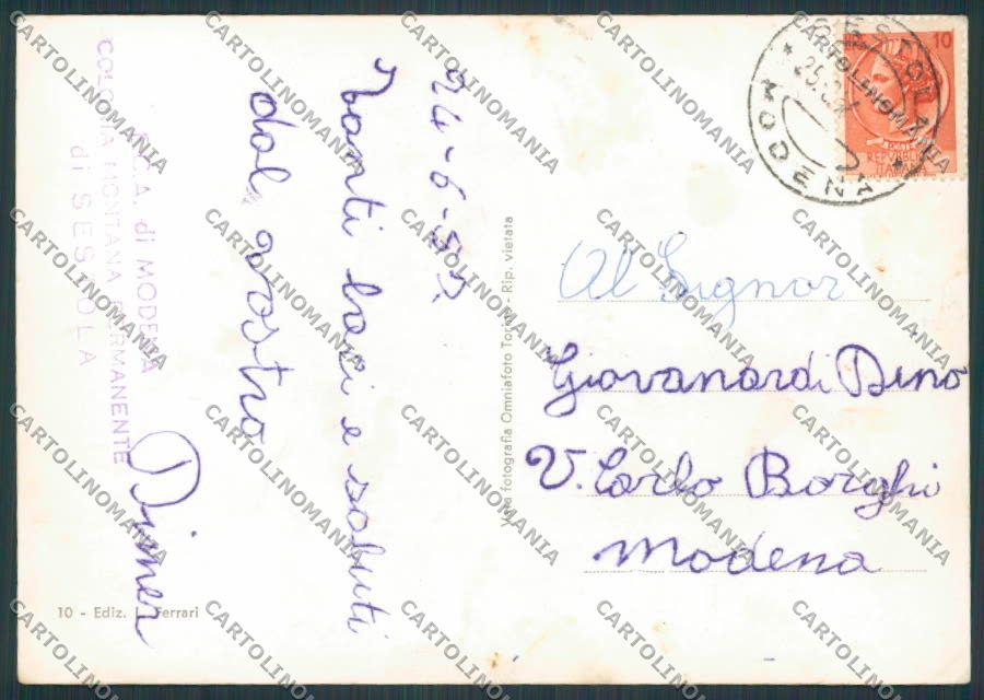 Modena Sestola Panorama foto FG cartolina BB2458 – retro