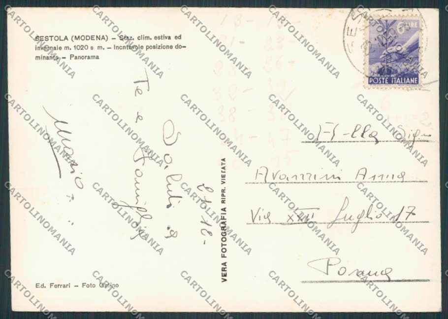 Modena Sestola Panorama foto FG cartolina BB2459 – retro