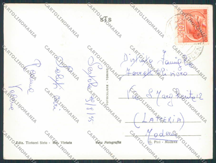 Modena Sestola Villaggio Alpino foto FG cartolina BB2461 – retro