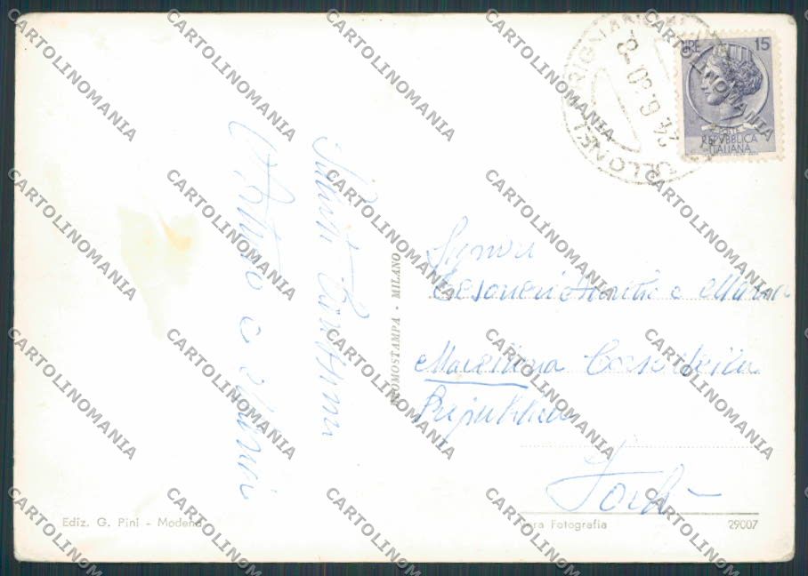 Modena Pavullo nel Frignano Via Giardini foto FG cartolina BB2479 – retro