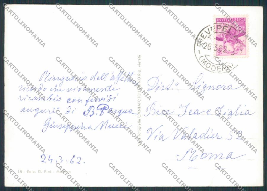Modena Pievepelago Via Roma foto FG cartolina BB2488 – retro
