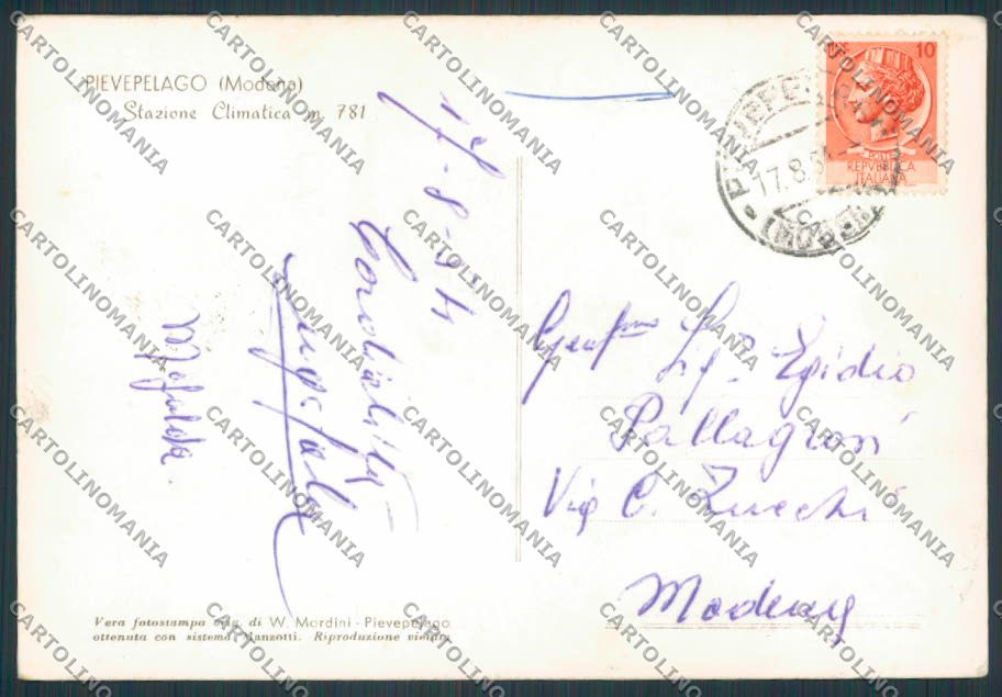 Modena Pievepelago Panorama foto FG cartolina BB2489 – retro