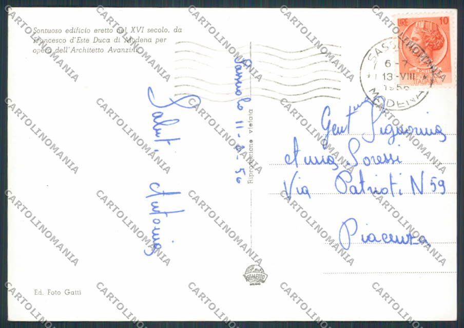 Modena Sassuolo Palazzo Ducale foto FG cartolina BB2519 – retro