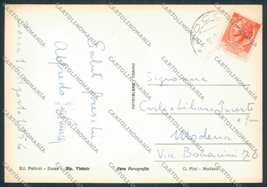 Modena Zocca Panorama foto FG cartolina BB2526 – retro