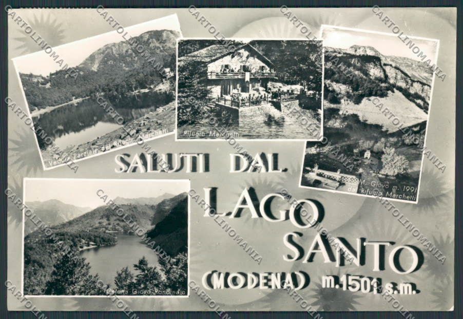 Modena Lago Santo saluti da Vedutine foto FG cartolina BB2541 – fronte