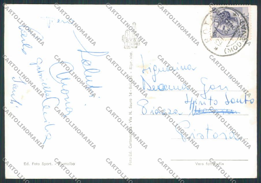 Modena Lago Santo saluti da Vedutine foto FG cartolina BB2541 – retro