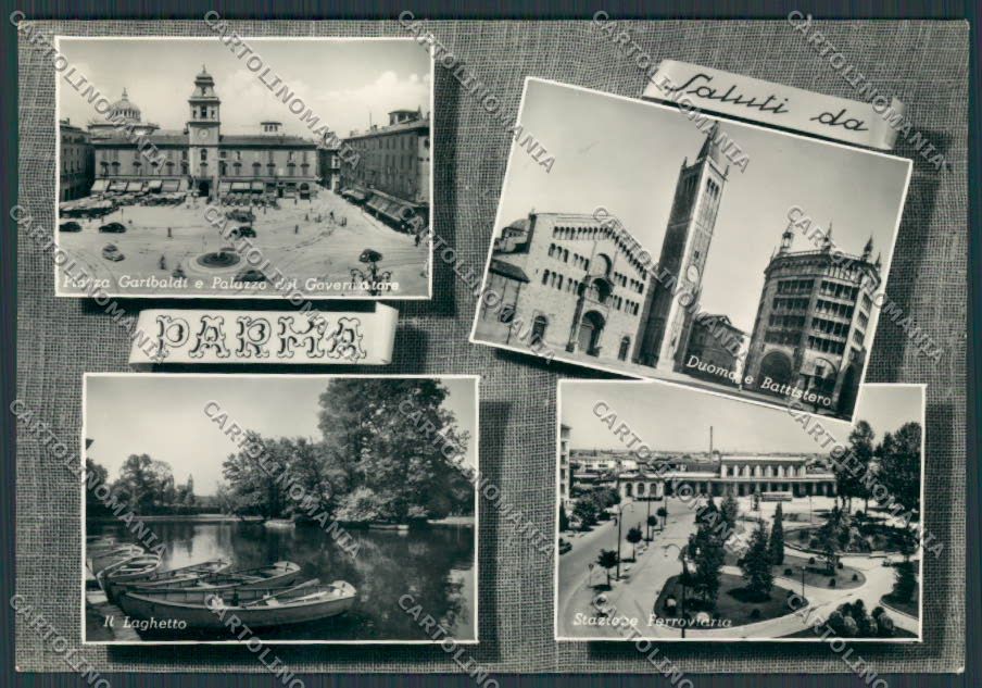 Parma Città saluti da foto FG cartolina BB2572 – fronte