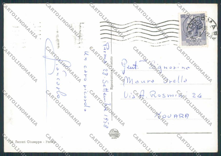 Parma Città saluti da foto FG cartolina BB2572 – retro