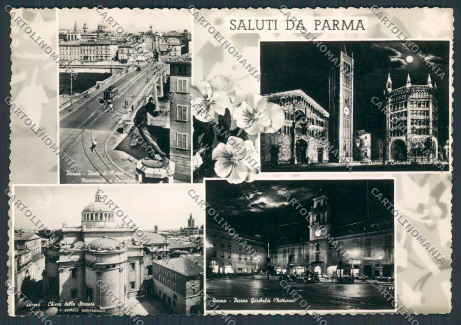 Parma Città saluti da foto PIEGHINA FG cartolina BB2573 – fronte