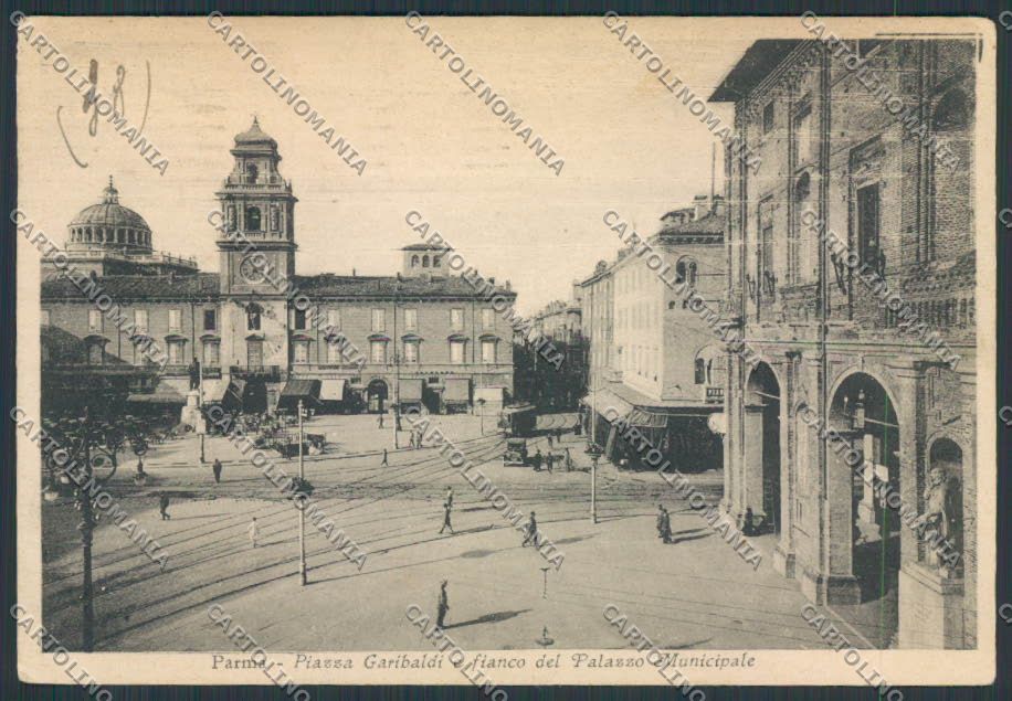 Parma Città Piazza Garibaldi Palazzo Municipale FG cartolina BB2600 – fronte