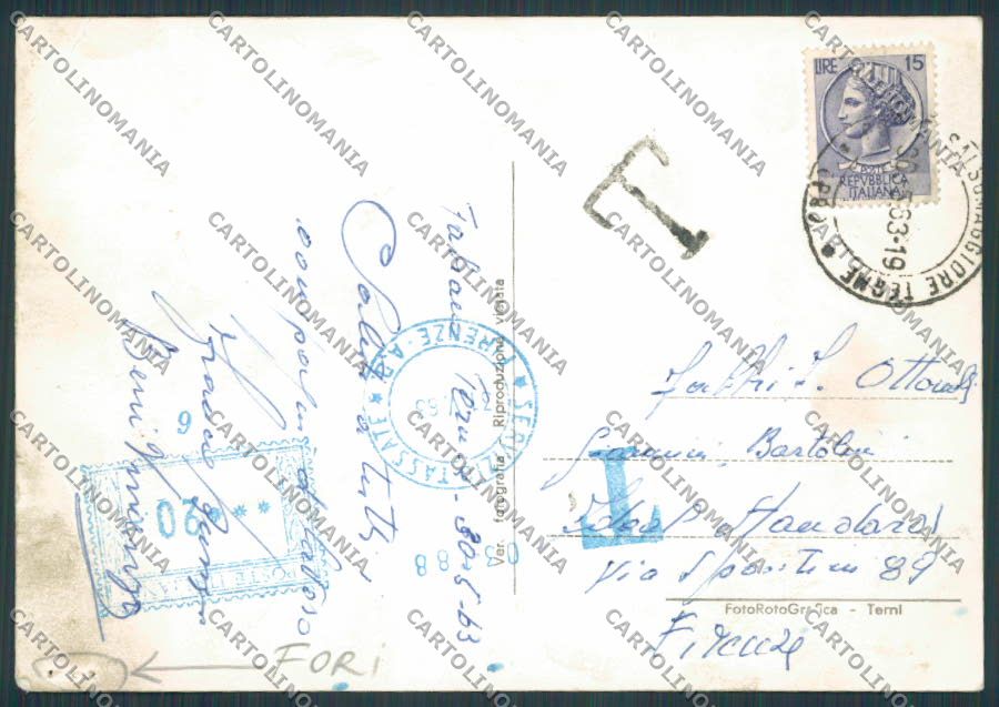 Parma Salsomaggiore saluti da Terme FORI foto FG cartolina BB2629 – retro