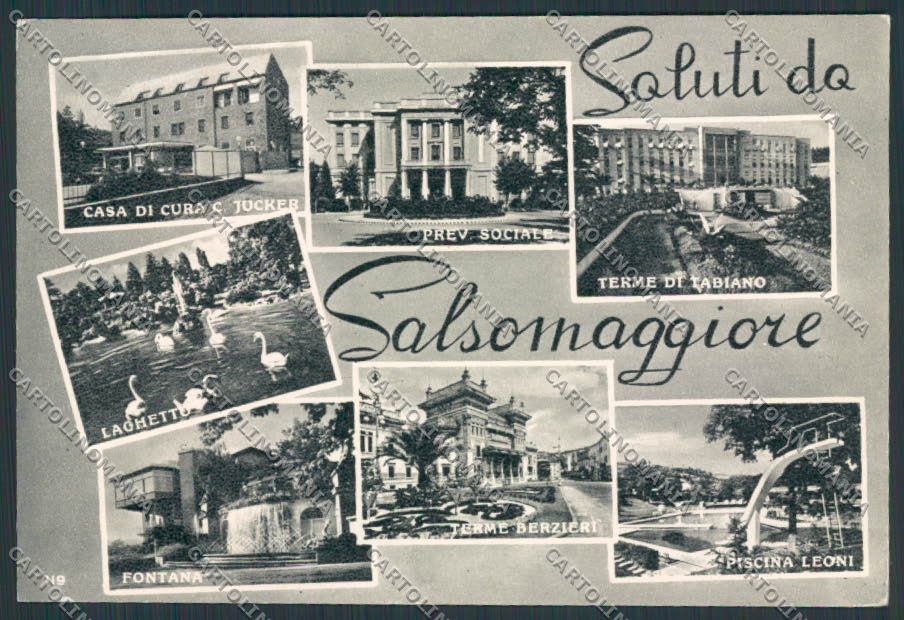 Parma Salsomaggiore saluti da Vedutine FG cartolina BB2632 – fronte