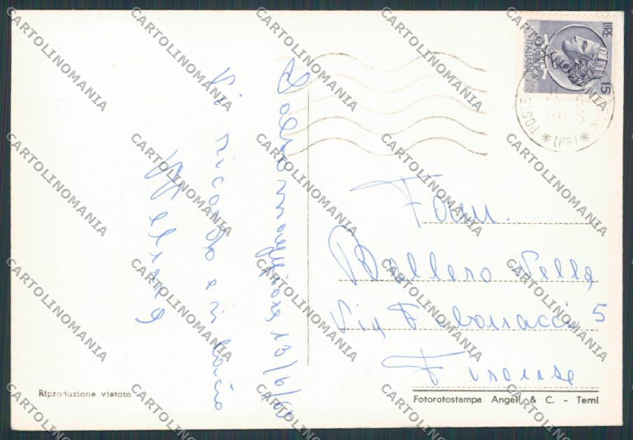 Parma Salsomaggiore saluti da Vedutine FG cartolina BB2632 – retro