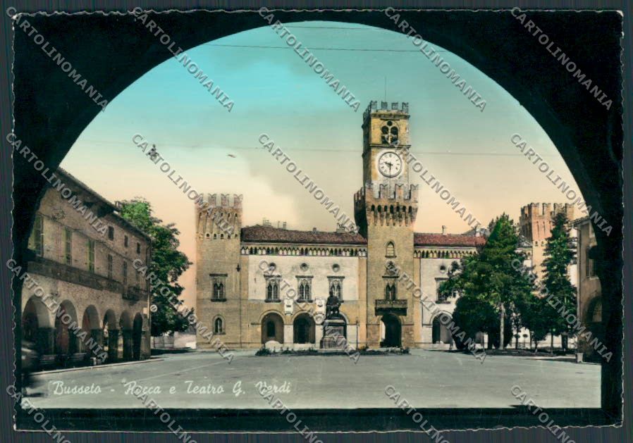 Parma Busseto Rocca Teatro Verdi foto FG cartolina BB2637 – fronte